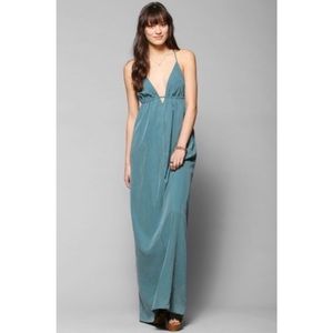 Silence and Noise Teal Maxi Dress (urban outfitters)